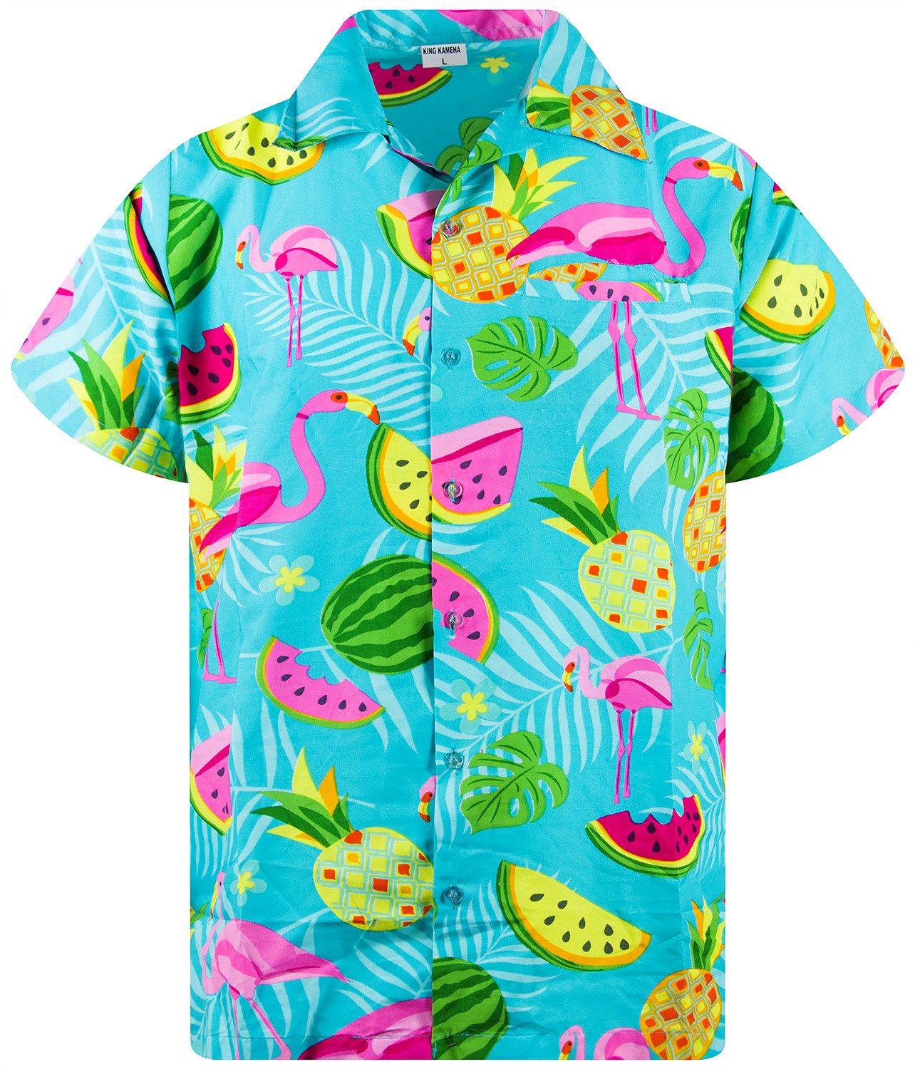 King Kameha Hawaiihemd Flamingo Melone Funky günstig online kaufen