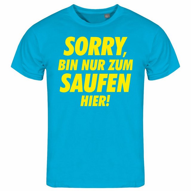 deinshirt Print-Shirt Herren T-Shirt Sorry bin nur zum saufen hier Funshirt günstig online kaufen