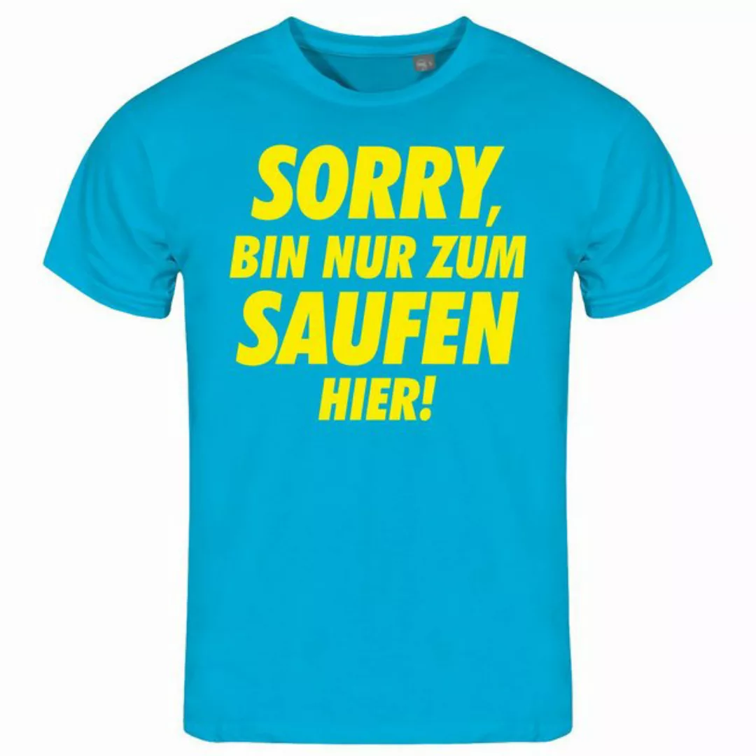 deinshirt Print-Shirt Herren T-Shirt Sorry bin nur zum saufen hier Funshirt günstig online kaufen