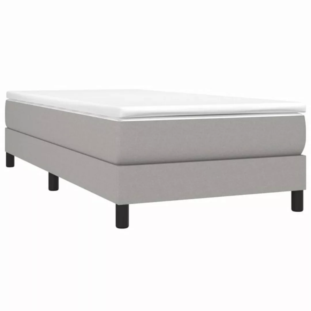 vidaXL Bett Boxspringbett mit Matratze Hellgrau 80x200 cm Stoff günstig online kaufen