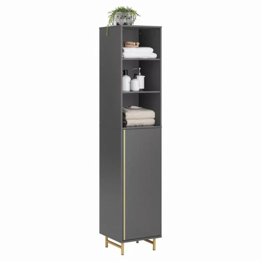 SoBuy Hochschrank BZR130 Badschrank schmal Badregal Badezimmerschrank Badez günstig online kaufen