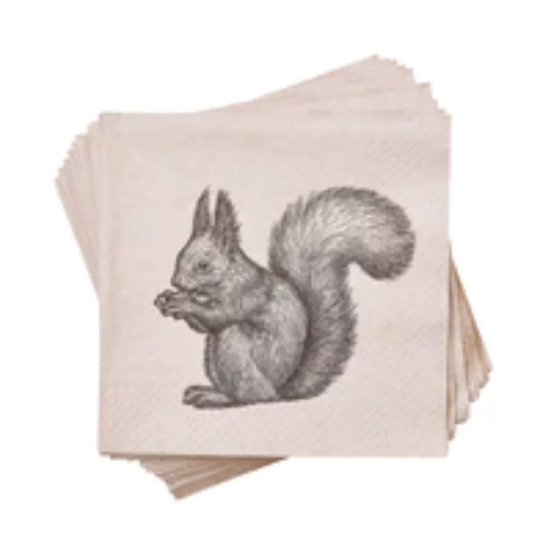 APRÉS Papierserviette recycelt Eichhörnchen 20 Stück günstig online kaufen