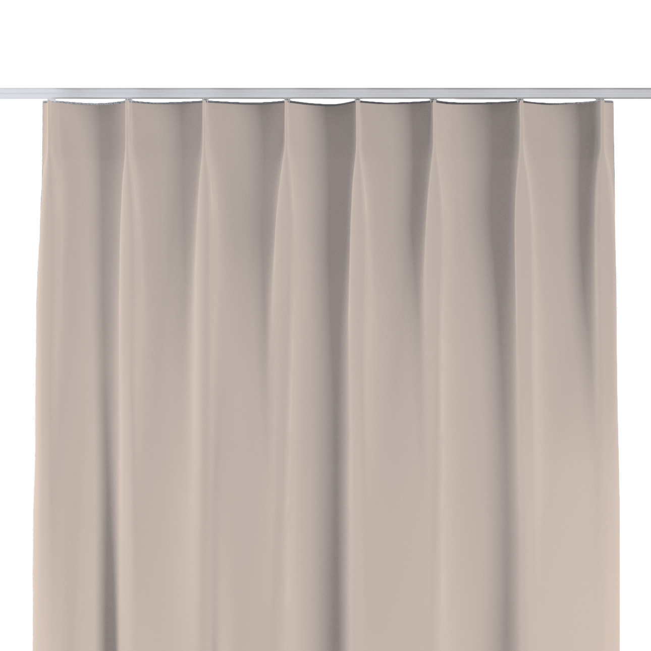 Vorhang mit flämischen 1-er Falten, hellbeige, Crema (144-65) günstig online kaufen