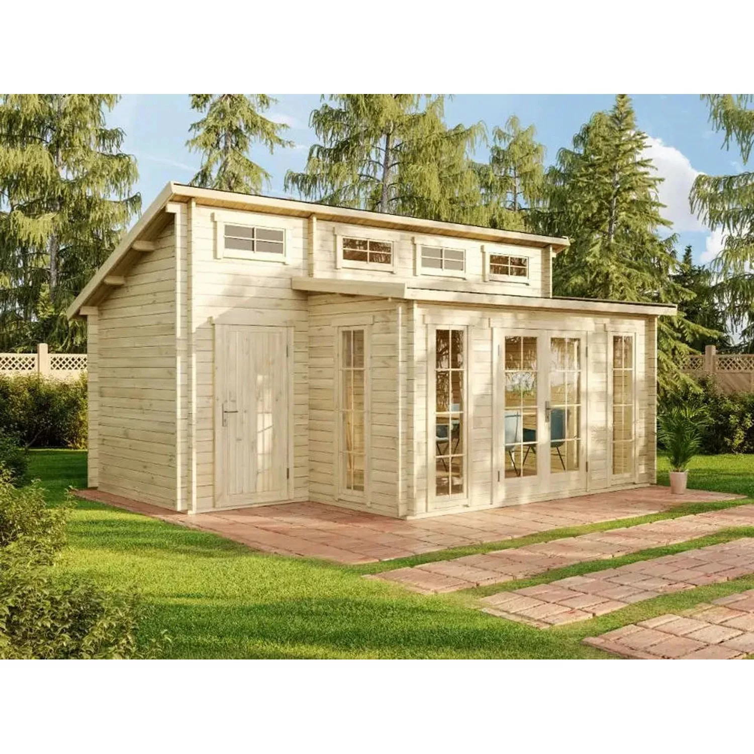 Alpholz Gartenhaus Oxford 44 Satteldach Tauchimprägniert 440 cm x 470 cm günstig online kaufen