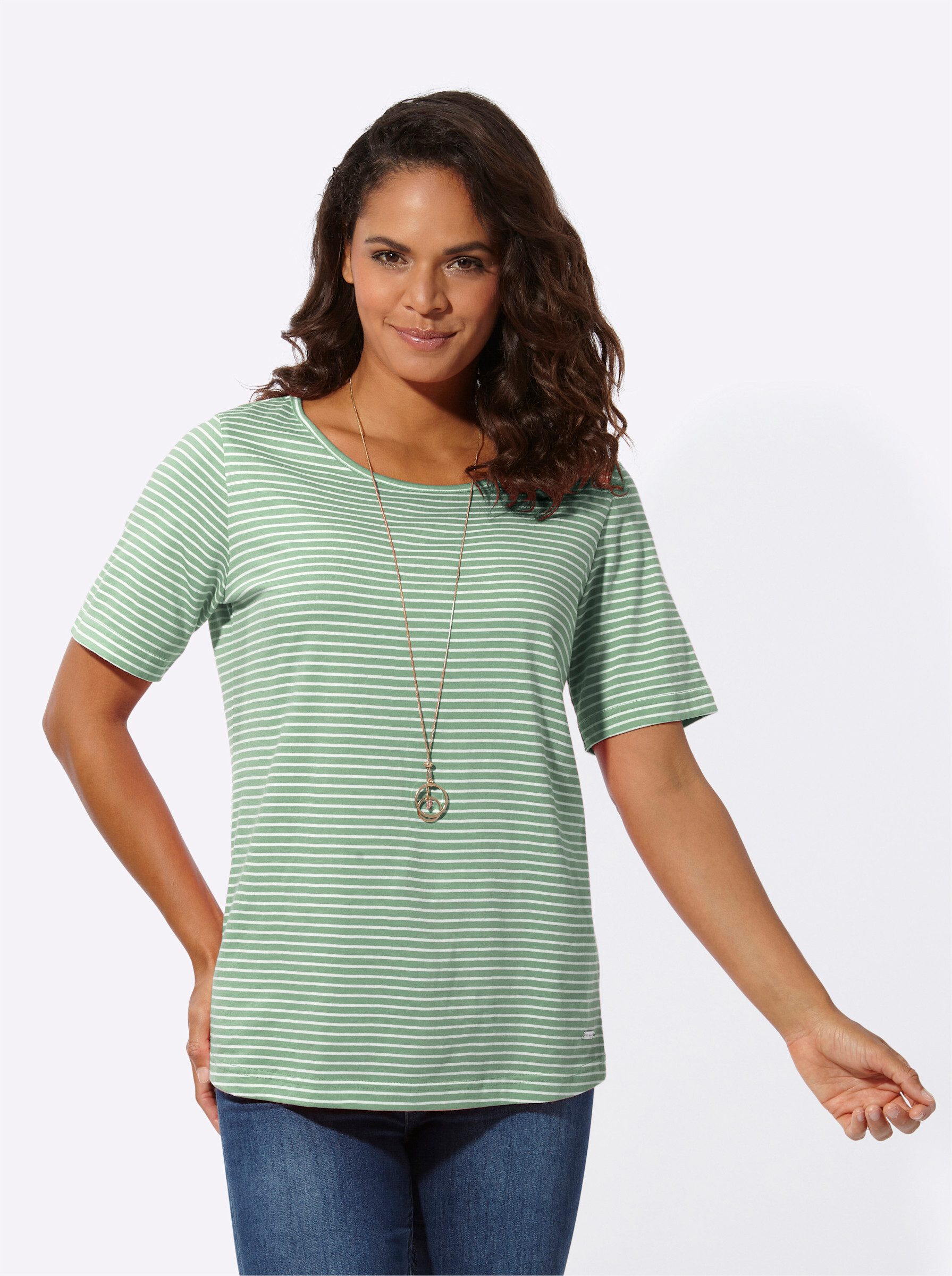 Casual Looks Kurzarmshirt "Ringelshirt", (1 tlg.) günstig online kaufen