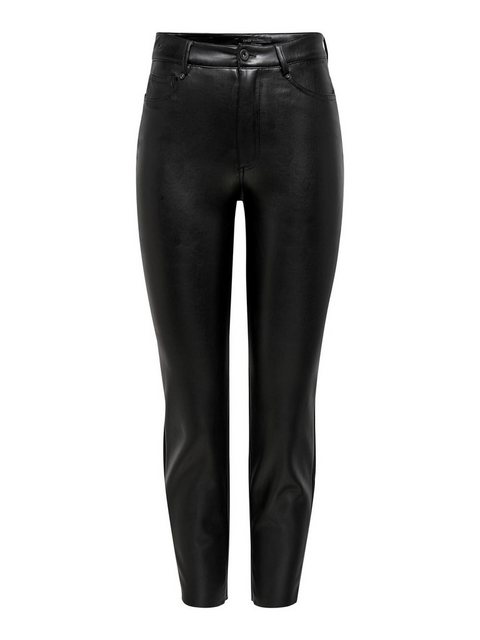 ONLY Lederimitathose High WaistPU Kunstleder Hose Stretch Pants Beschichtet günstig online kaufen