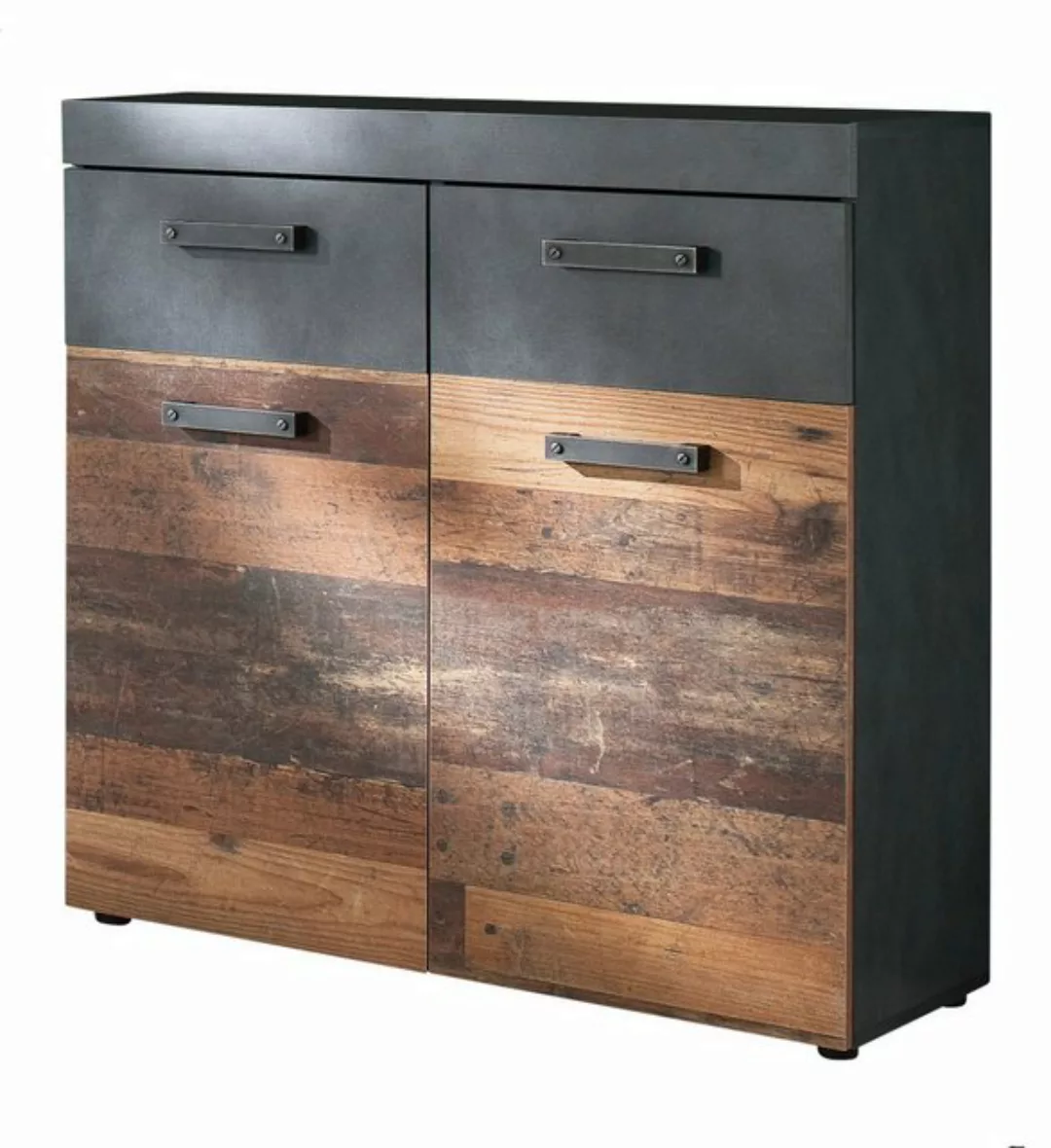 Inn.Furn Schuhschrank Indy (Kommode in Used Wood mit grau, 90 x 89 cm) in A günstig online kaufen