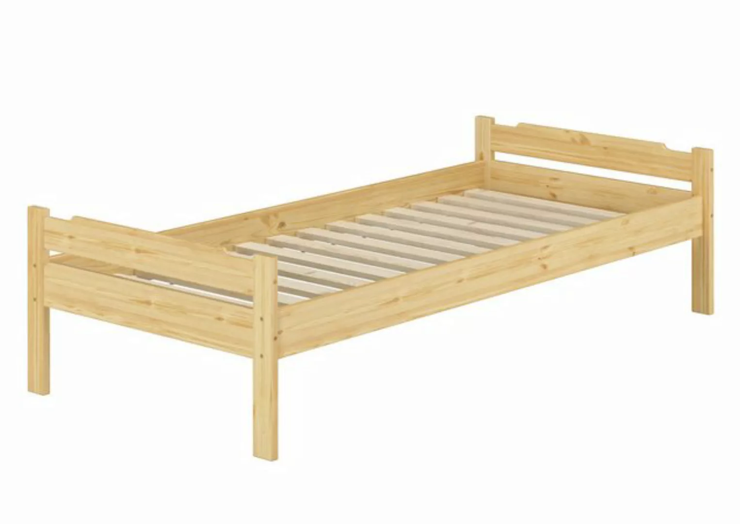 ERST-HOLZ Bett Einzelbett Kiefer massiv 90x200 - Zubehör wählbar, Kieferfar günstig online kaufen