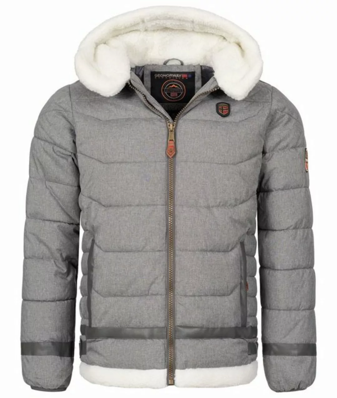 Geo Norway Winterjacke Herren Winterjacke Teddyfell-Kapuze günstig online kaufen