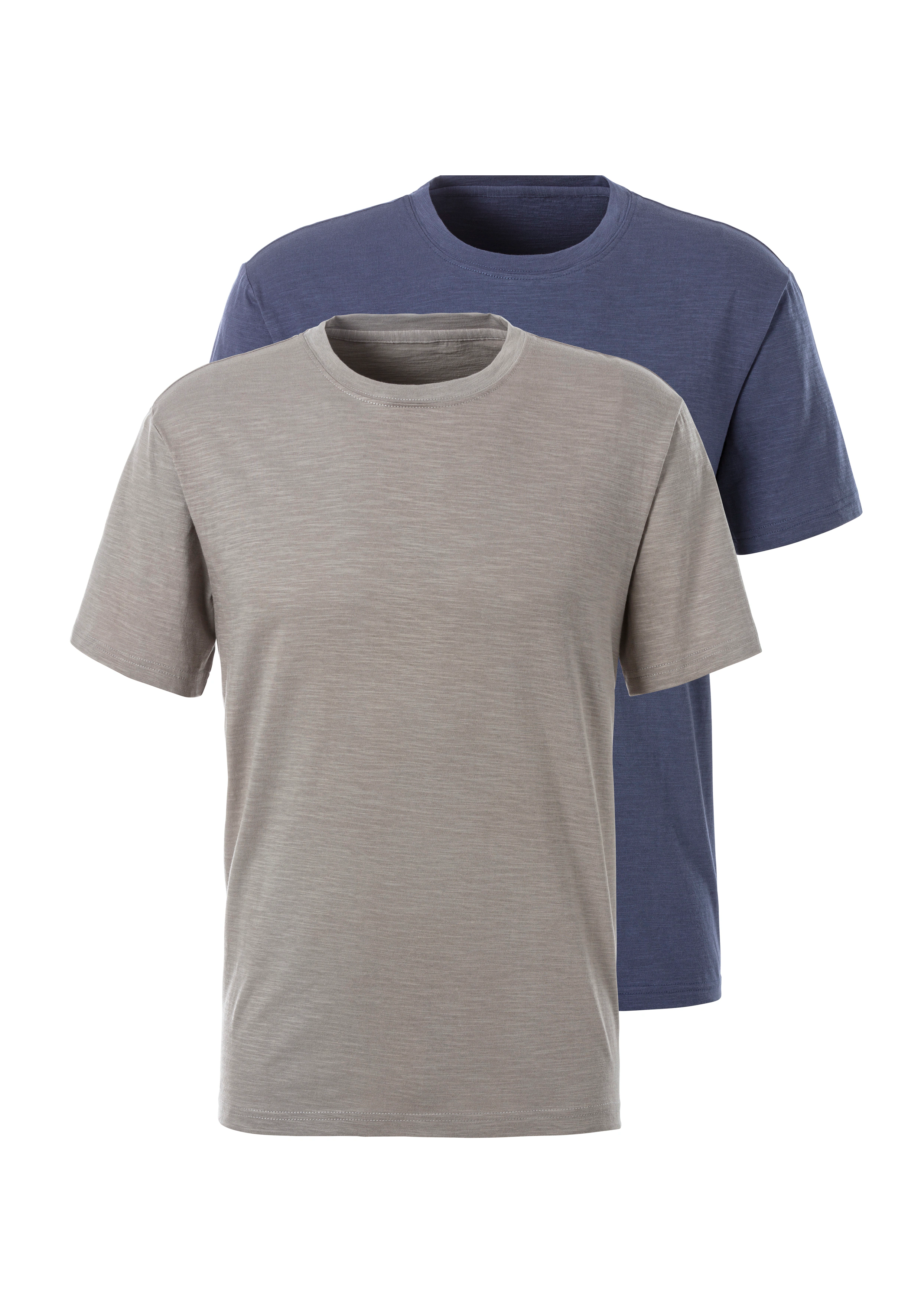 John Devin T-Shirt "mit Slub-Garn Struktur", (Packung, 2 tlg., 2er-Pack), a günstig online kaufen