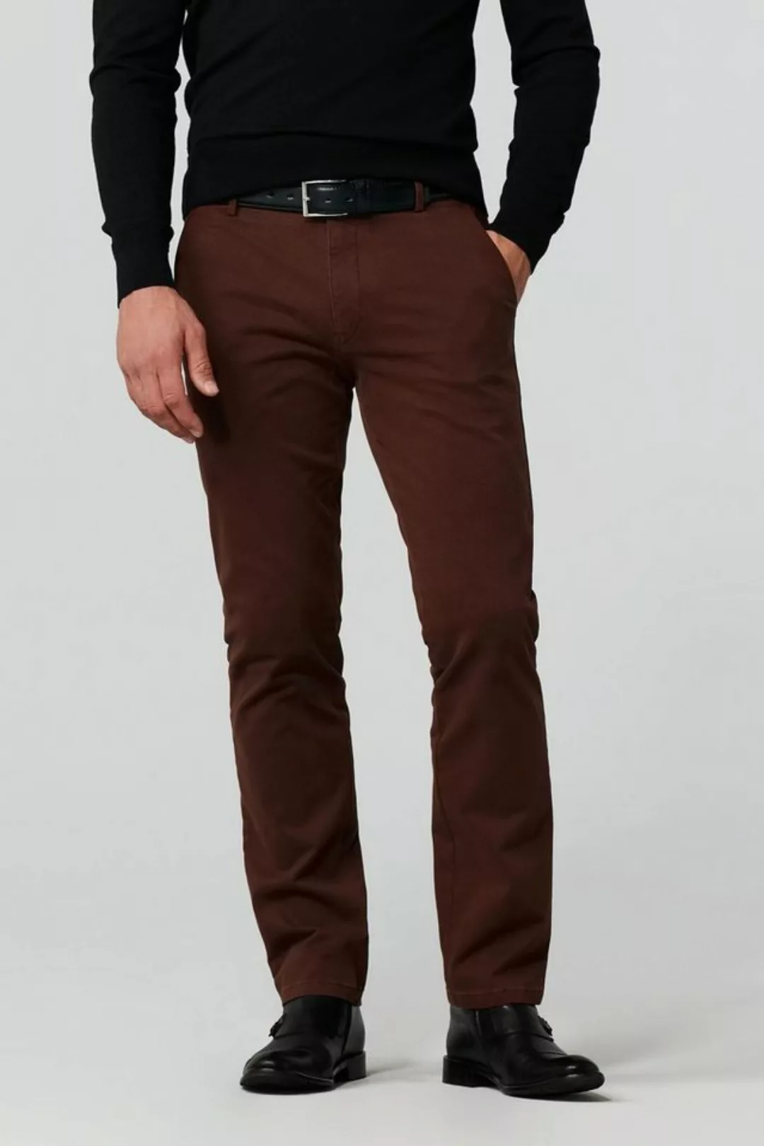 MEYER Chinohose Micro Print Baumwoll Twill Chino (1-tlg) günstig online kaufen