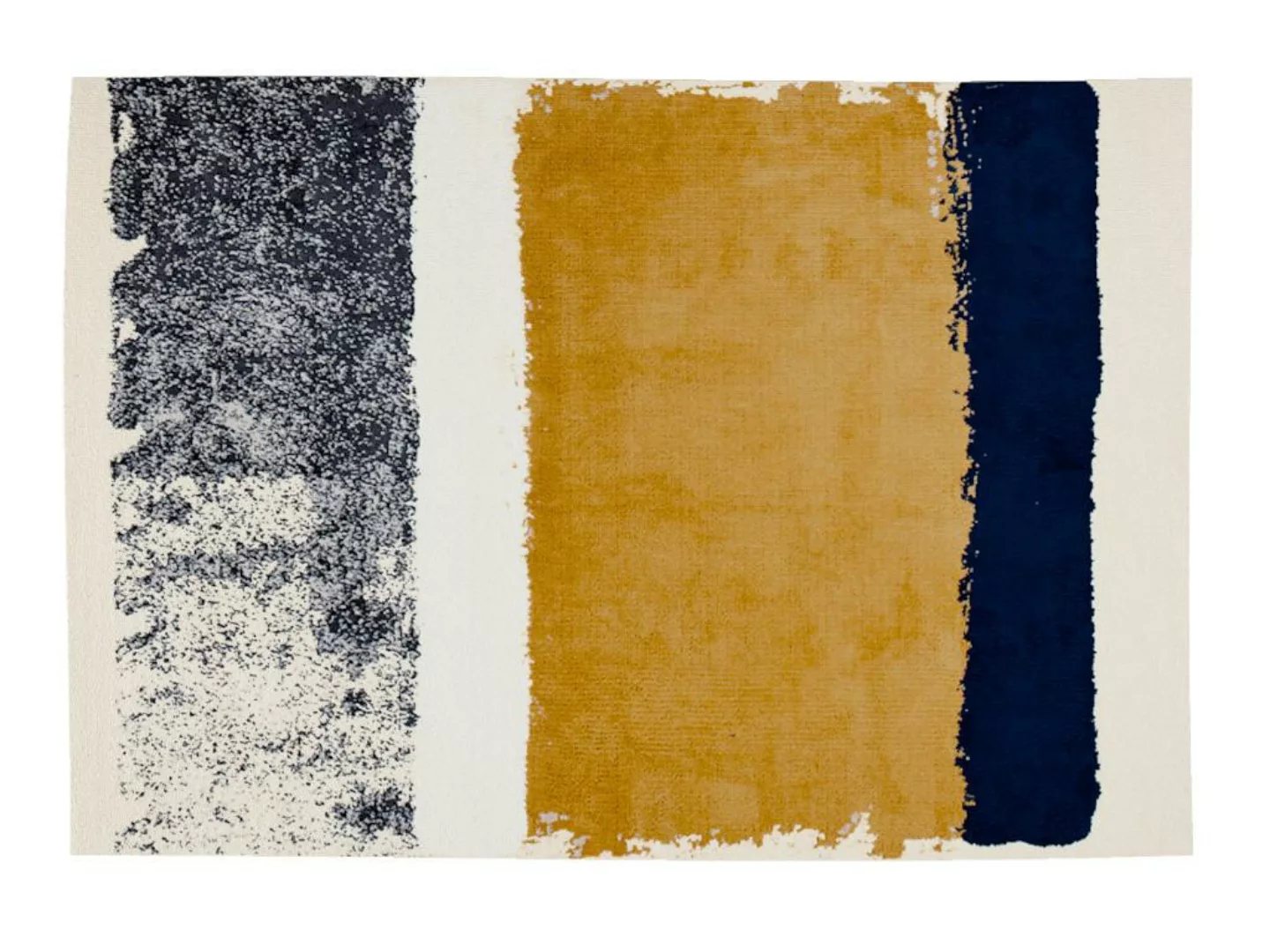 Teppich - 160 x 230 cm - Senfgelb, Blau, Grau - CAMDEN günstig online kaufen