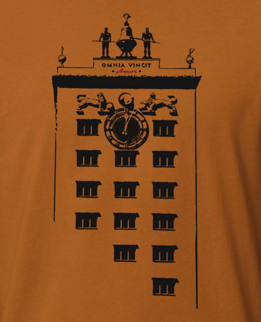 Frauen T-shirt, "Turmuhr", Roasted Orange günstig online kaufen