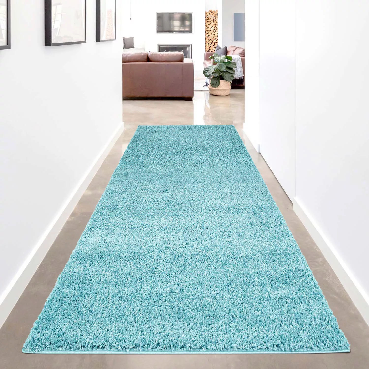 Carpet City Hochflor-Läufer »Shaggi uni 500«, rechteckig, Shaggy-Teppich, U günstig online kaufen