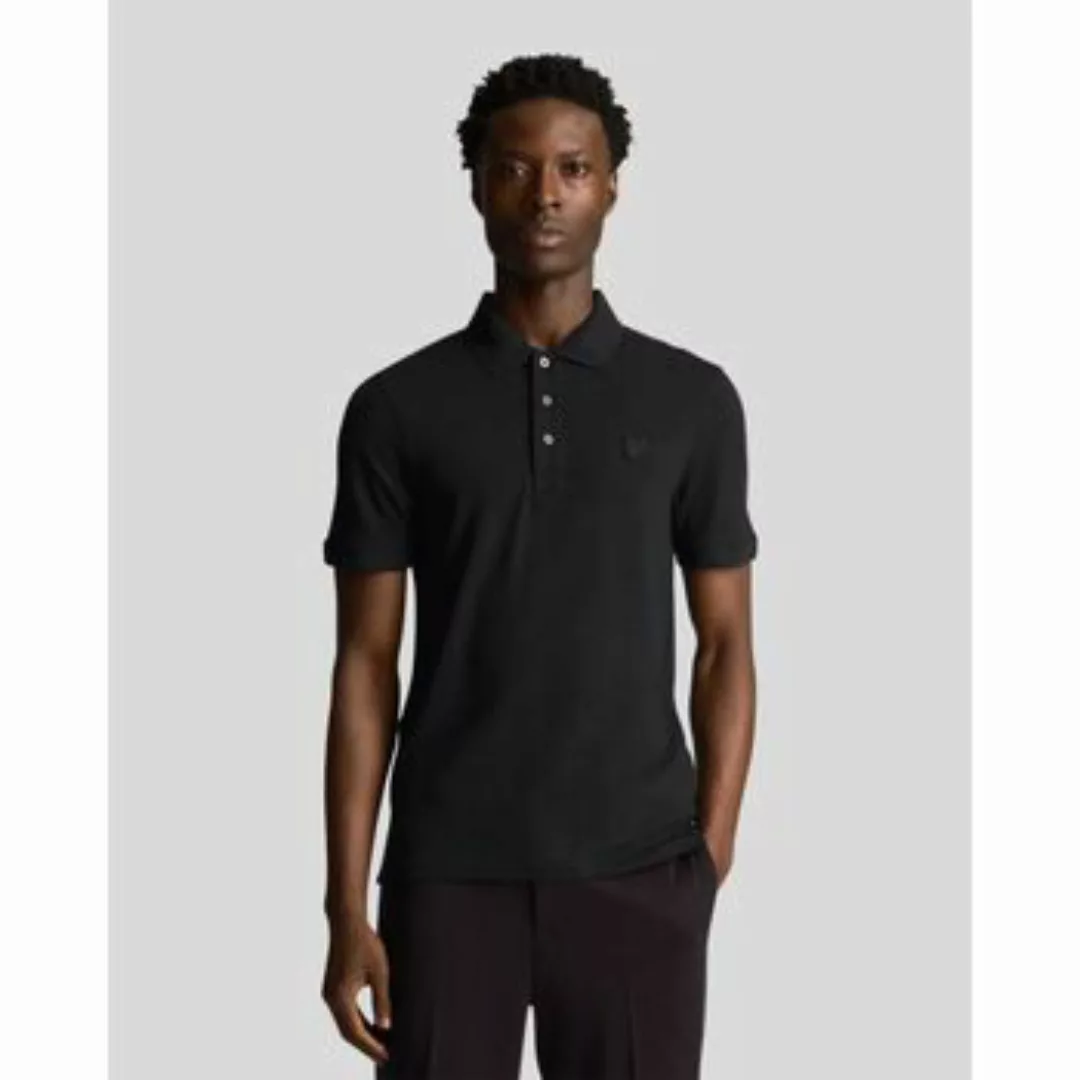 Lyle and Scott Tonal Eagle Polo Schwarz  - Größe XL günstig online kaufen