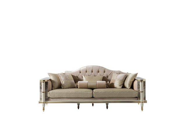 Xlmoebel Sofa Neues luxuriöses Chesterfield Design Wohnzimmermöbel Beige So günstig online kaufen