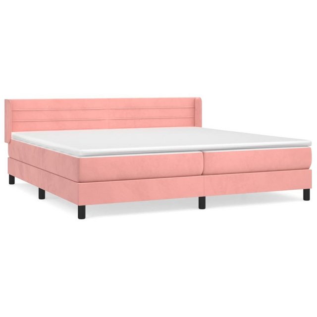 vidaXL Bettgestell Boxspringbett mit Matratze Rosa 200x200 cm Samt Bett Bet günstig online kaufen