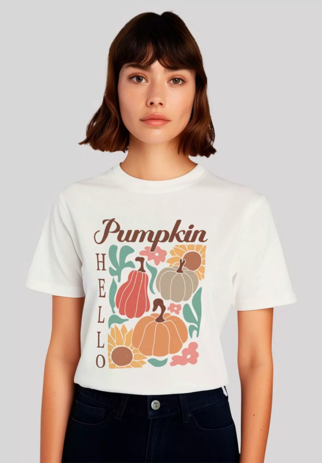 F4NT4STIC T-Shirt Hello Pumpkin Premium Qualität, Unisex Schnitt günstig online kaufen