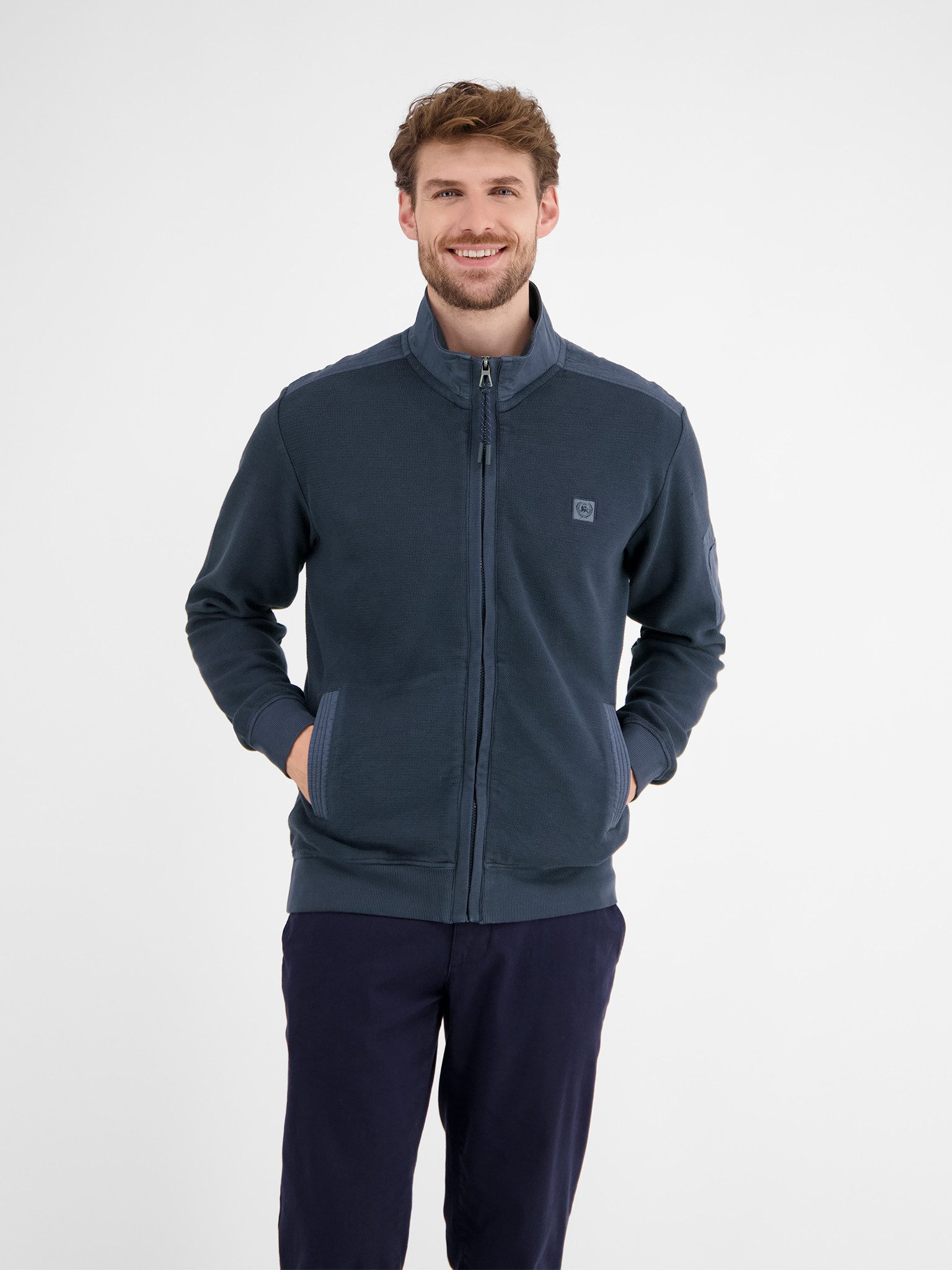 LERROS Sweatjacke "LERROS Sweatjacke mit Stehkragen" günstig online kaufen