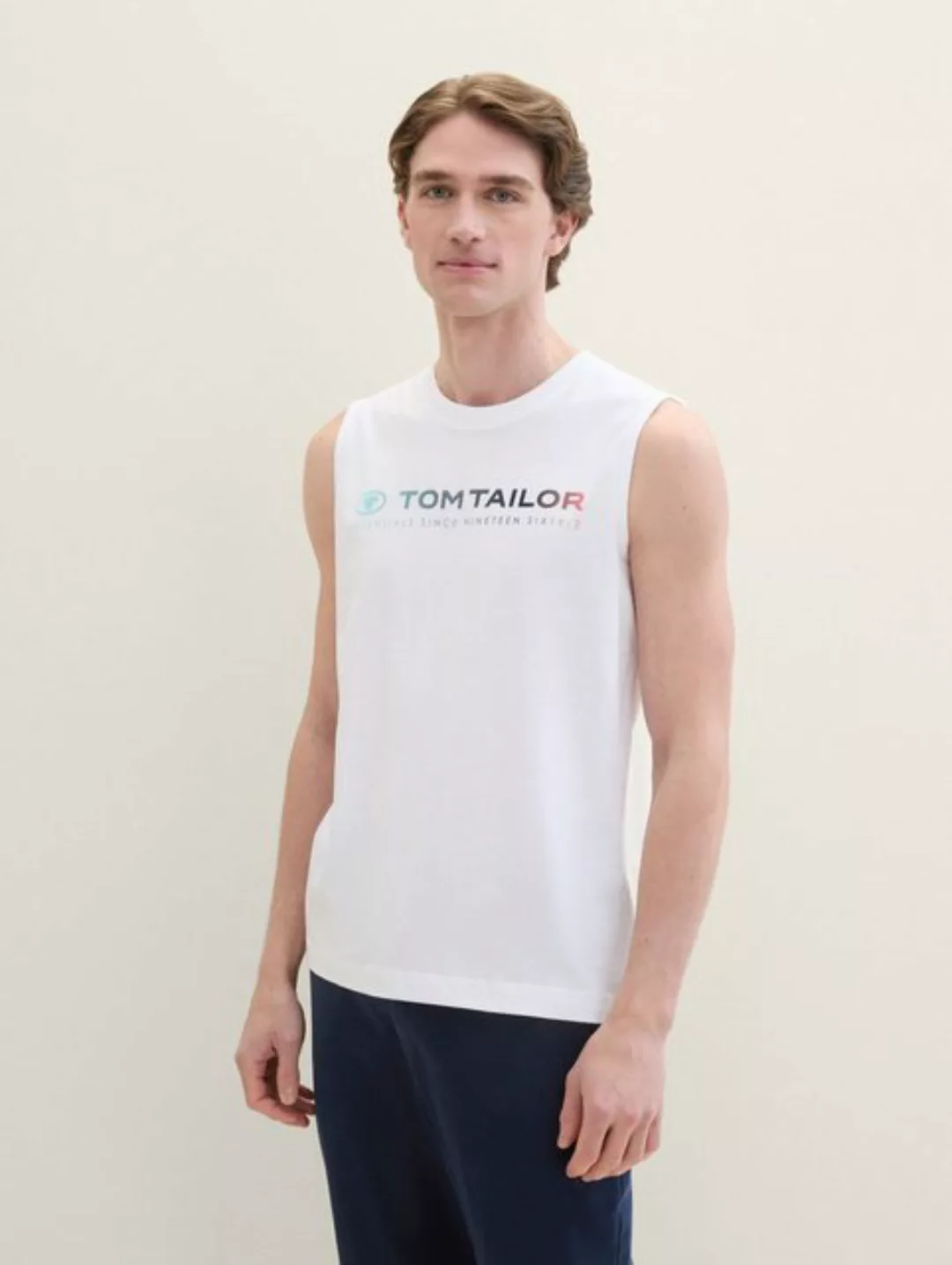 TOM TAILOR T-Shirt Tanktop mit Logo Print günstig online kaufen