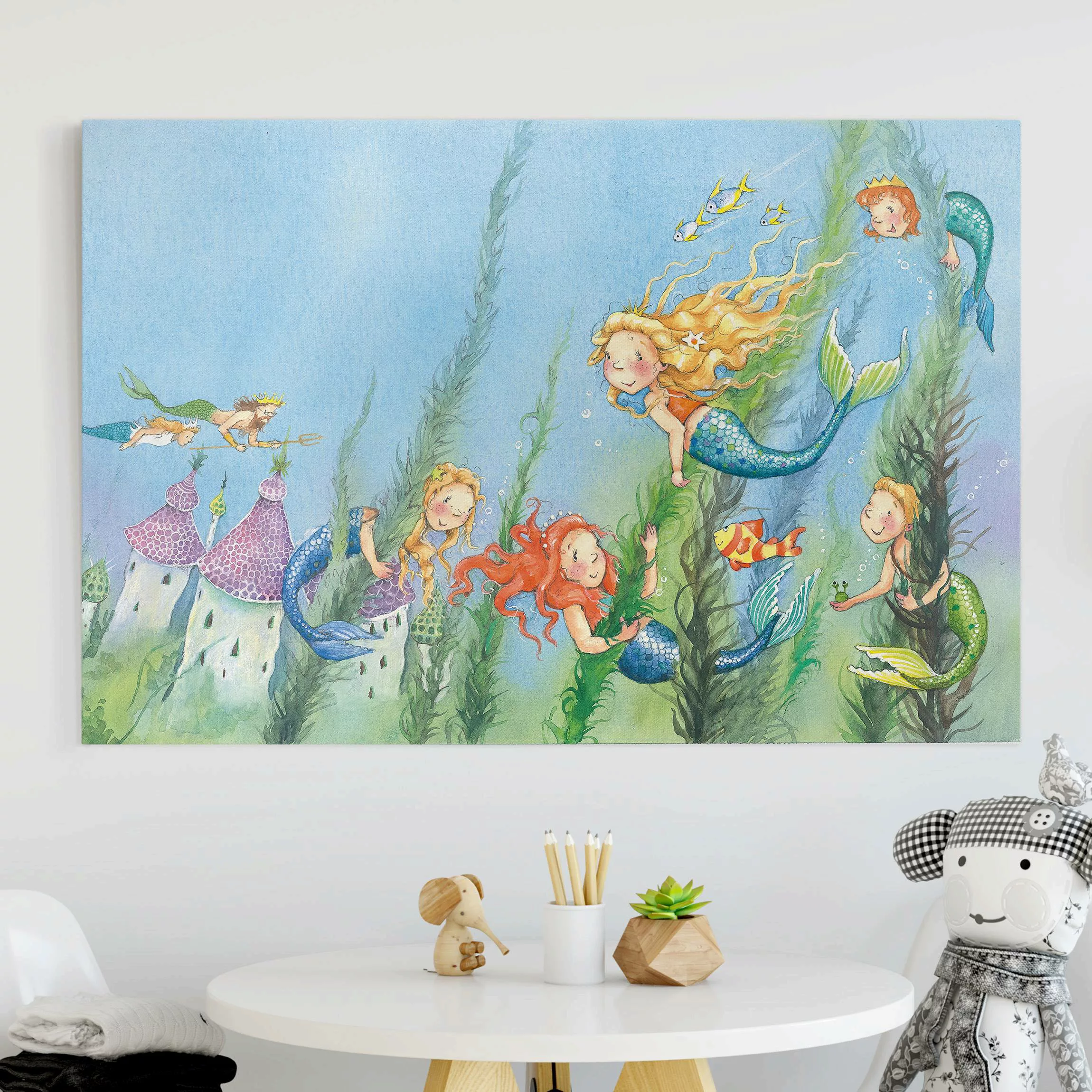 Leinwandbild Kinderzimmer Matilda die kleine Meerjungfrau - Matilda die Mee günstig online kaufen