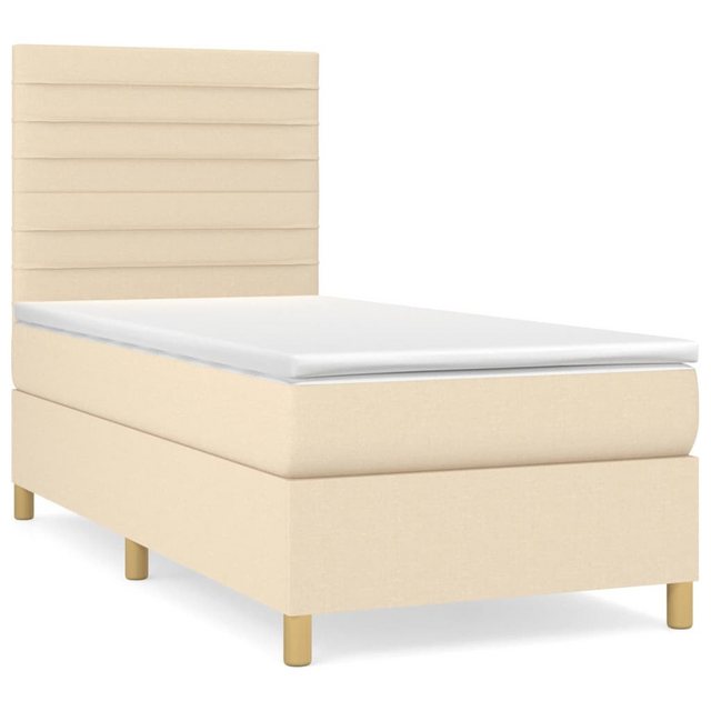 vidaXL Boxspringbett Bett Boxspringbett mit Matratze Stoff (80 x 200 cm, Cr günstig online kaufen