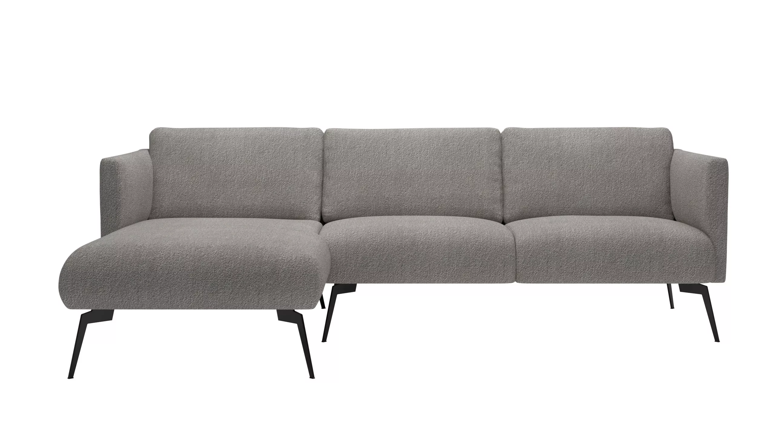 andas Ecksofa "Horna, L-Form,", mit schwarzen Metallbeinen günstig online kaufen