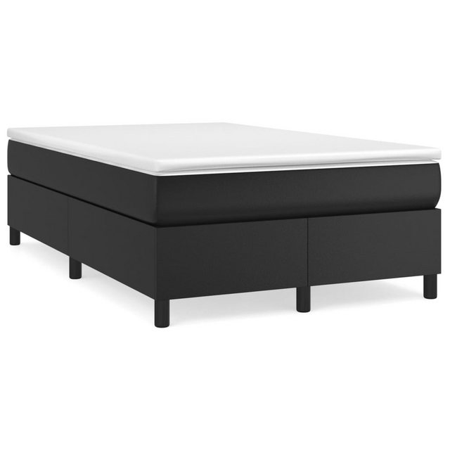 vidaXL Boxspringbett, Boxspringbett mit Matratze Schwarz 120x200 cm Kunstle günstig online kaufen