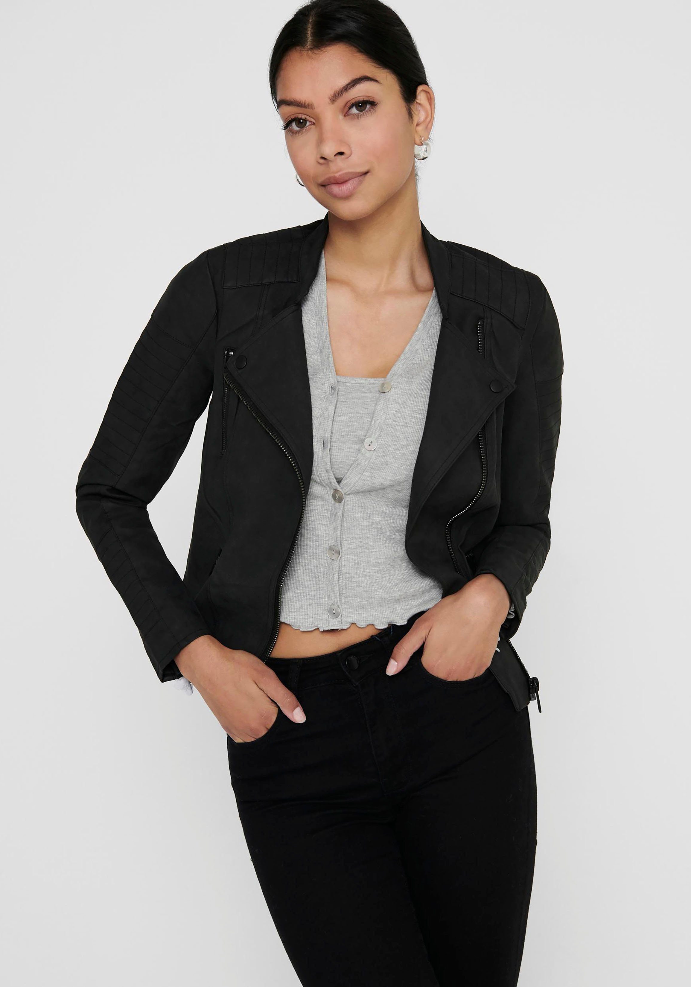 ONLY Lederimitatjacke ONLAVA FAUX LEATHER BIKER günstig online kaufen