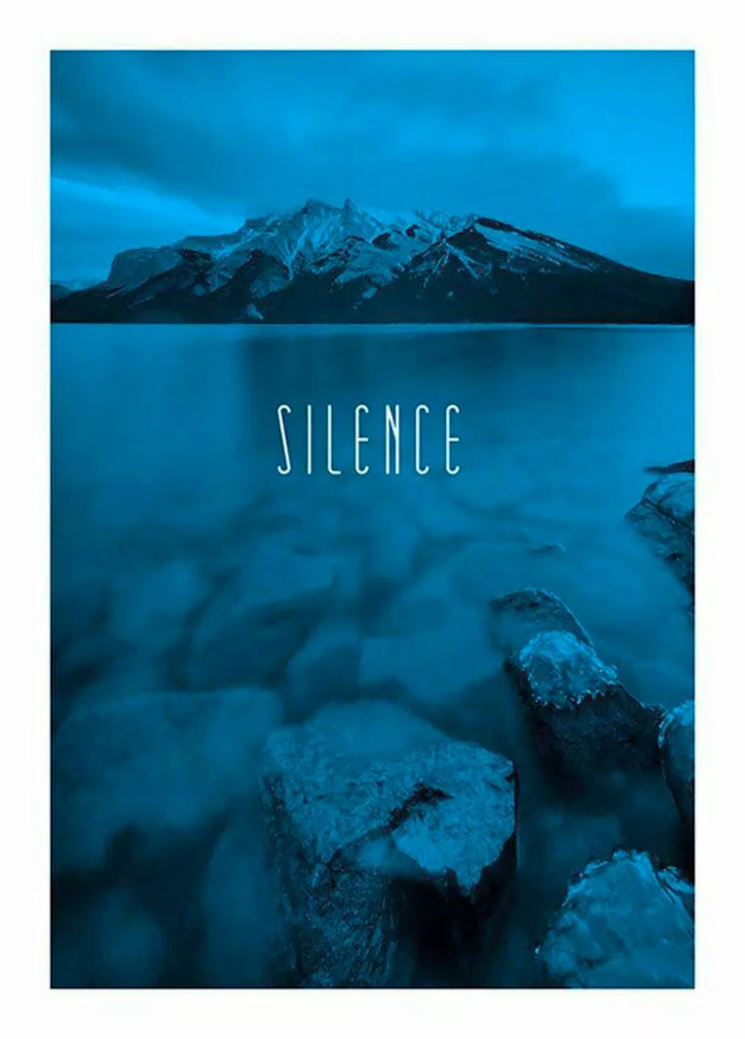 Komar Poster "Word Lake Silence Blue", Natur, (1 St.), Kinderzimmer, Schlaf günstig online kaufen