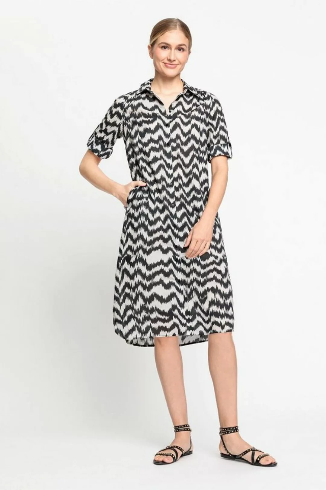 Olsen Blusenkleid mit Zebra-Print günstig online kaufen