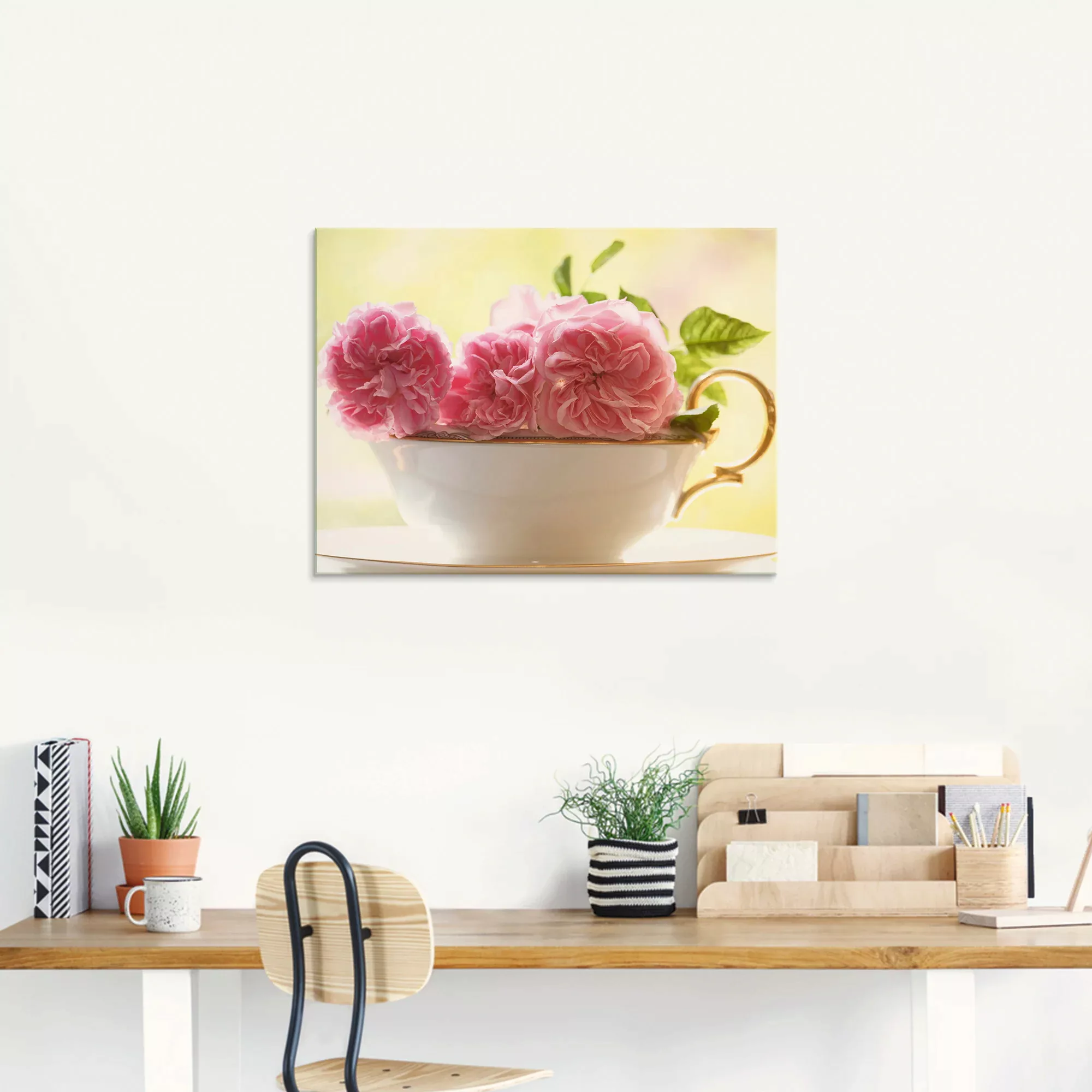 Artland Glasbild »Vintage Rosen«, Blumen, (1 St.), in verschiedenen Größen günstig online kaufen