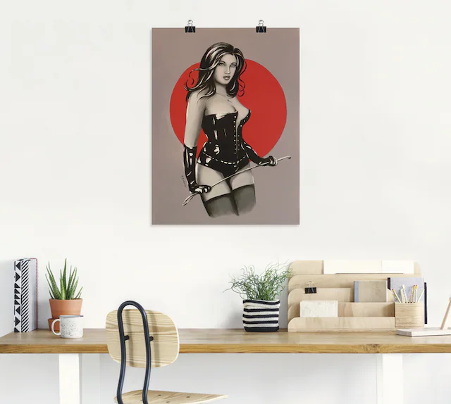 Artland Poster "Mistress Herrin der Lust - Malerei", Frau, (1 St.), als Alu günstig online kaufen