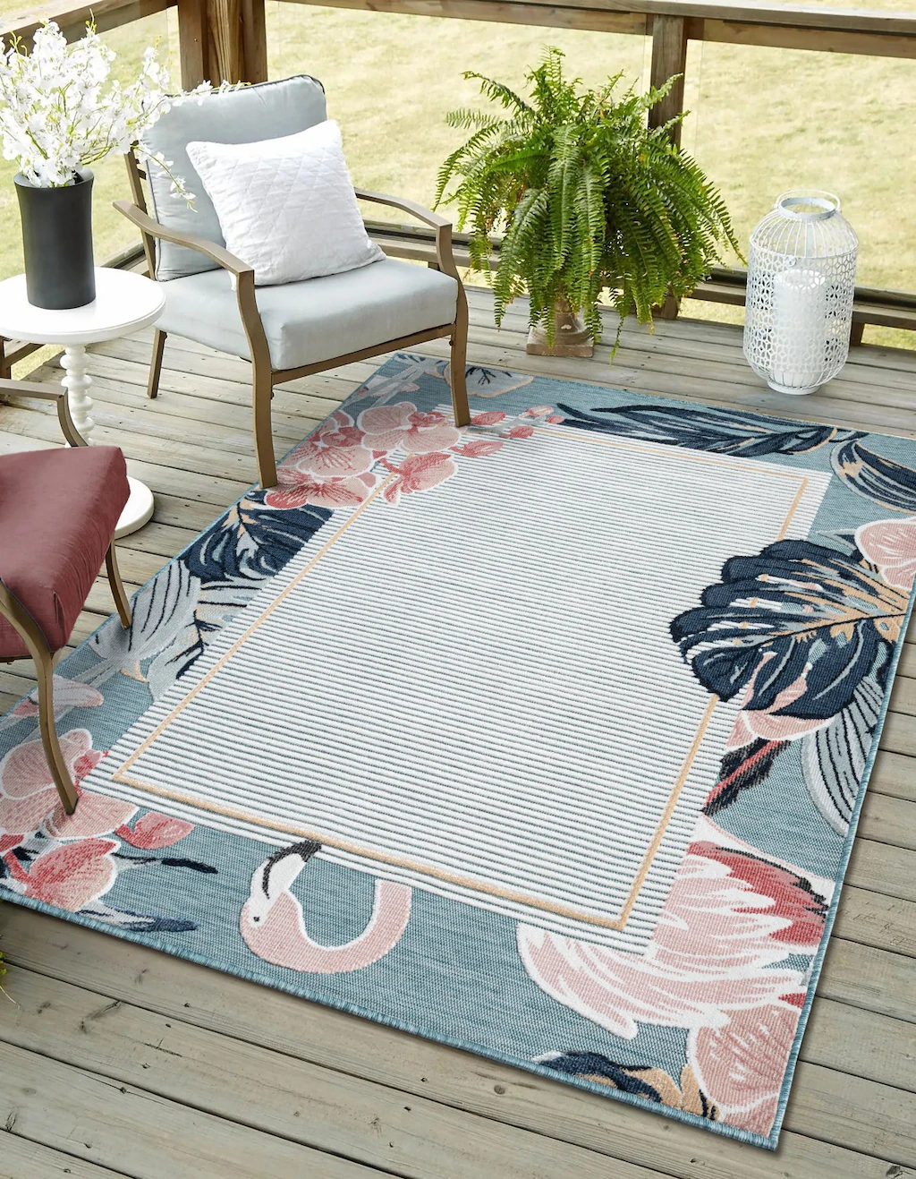 Myflair Möbel & Accessoires Teppich »Cloud«, rechteckig, Flamingo Motiv, mi günstig online kaufen
