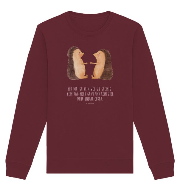 Mr. & Mrs. Panda Longpullover Größe L Igel Liebe - Burgundy - Geschenk, Pul günstig online kaufen