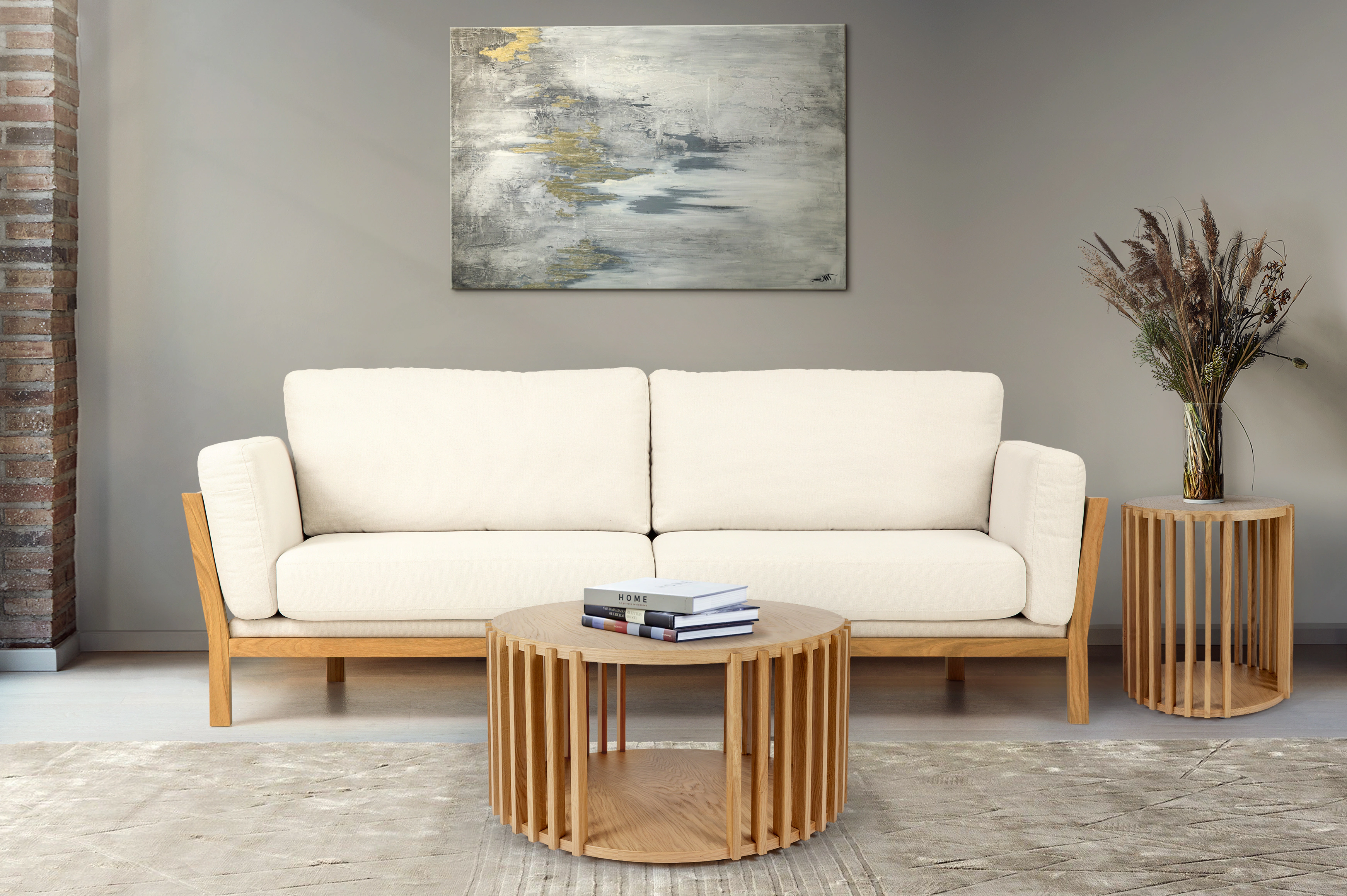 Woodman Beistelltisch "Drum, Breite/Tiefe/Höhe: 53/53/58 cm", Holzfurnier a günstig online kaufen