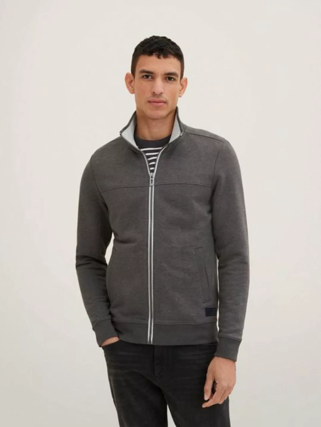 TOM TAILOR Sweatshirt Sweatjacke mit Ziernaht günstig online kaufen