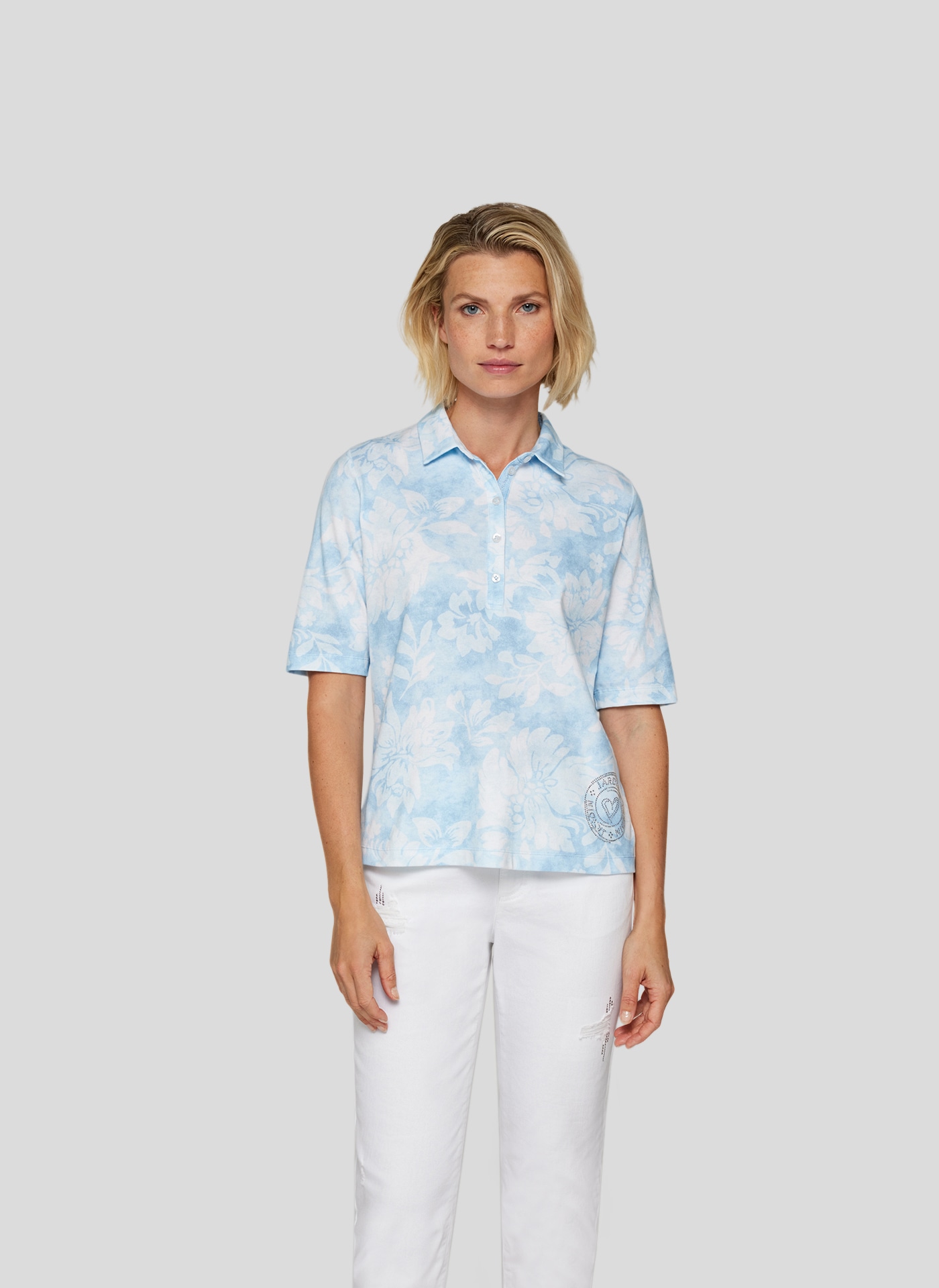 Rabe Poloshirt, mit floralem Muster günstig online kaufen