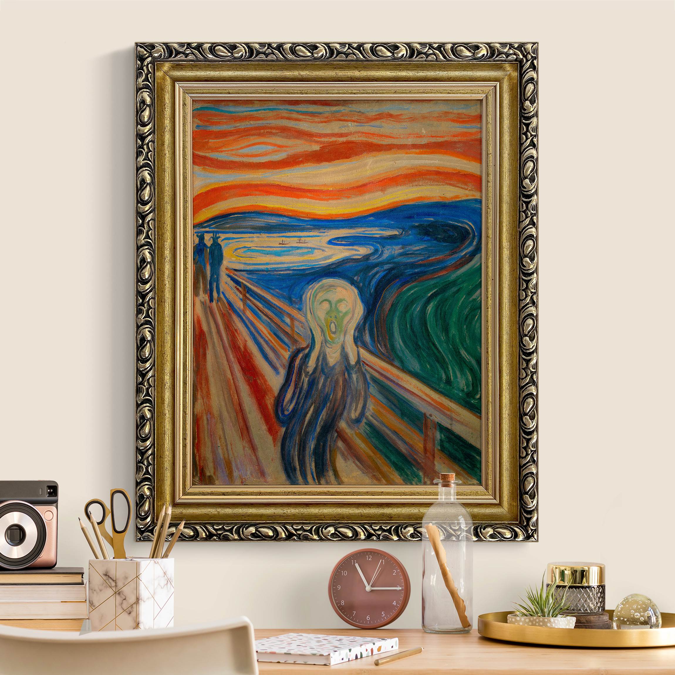 Gerahmtes Leinwandbild Edvard Munch - Der Schrei günstig online kaufen