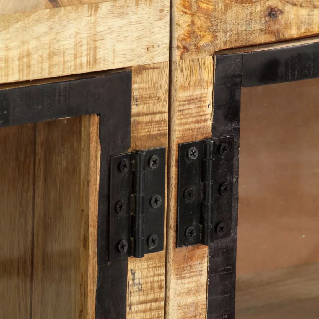 Sideboard Braun Und Schwarz 160×30×80 Cm Raues Mango-massivholz günstig online kaufen