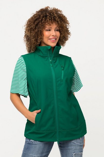 Ulla Popken Steppweste Softshellweste Fleecefutter 2-Wege-Zipper günstig online kaufen