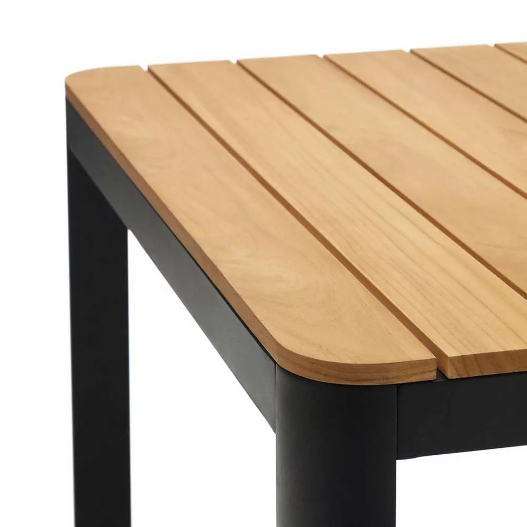 Terrassen Esstisch modern aus Teak Massivholz Aluminium günstig online kaufen