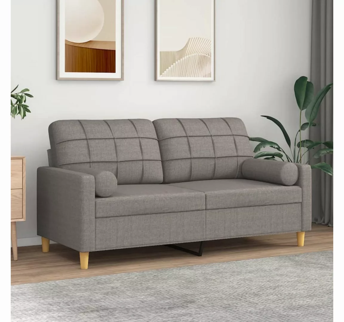 vidaXL Sofa Sofa 2-Sitzer Sofa Stoff mit Zierkissen, 140 cm günstig online kaufen