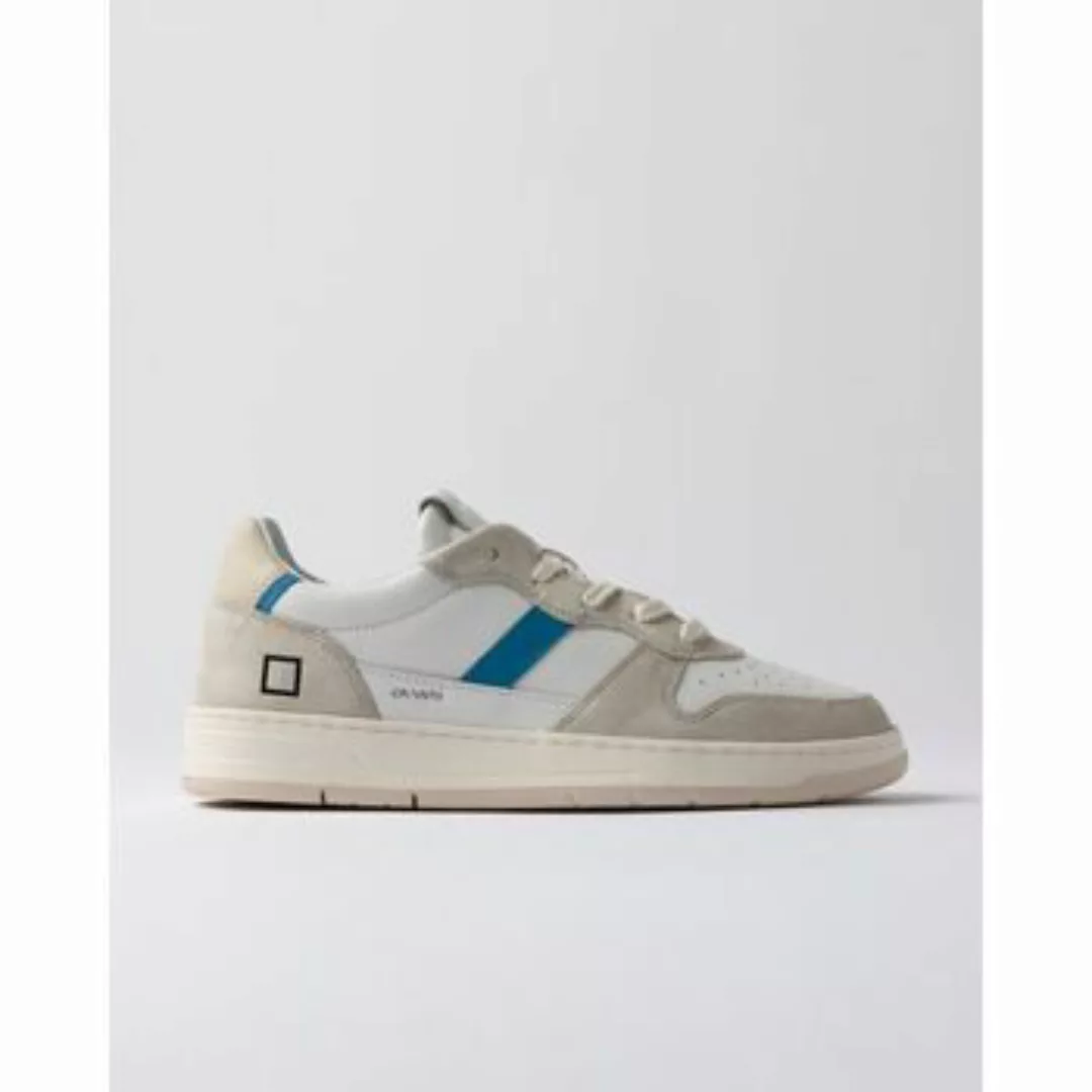 Date  Sneaker M421-C2-VC-WE COURT 2.0 VINTAGE CALF-WHITE/BLUETTE günstig online kaufen