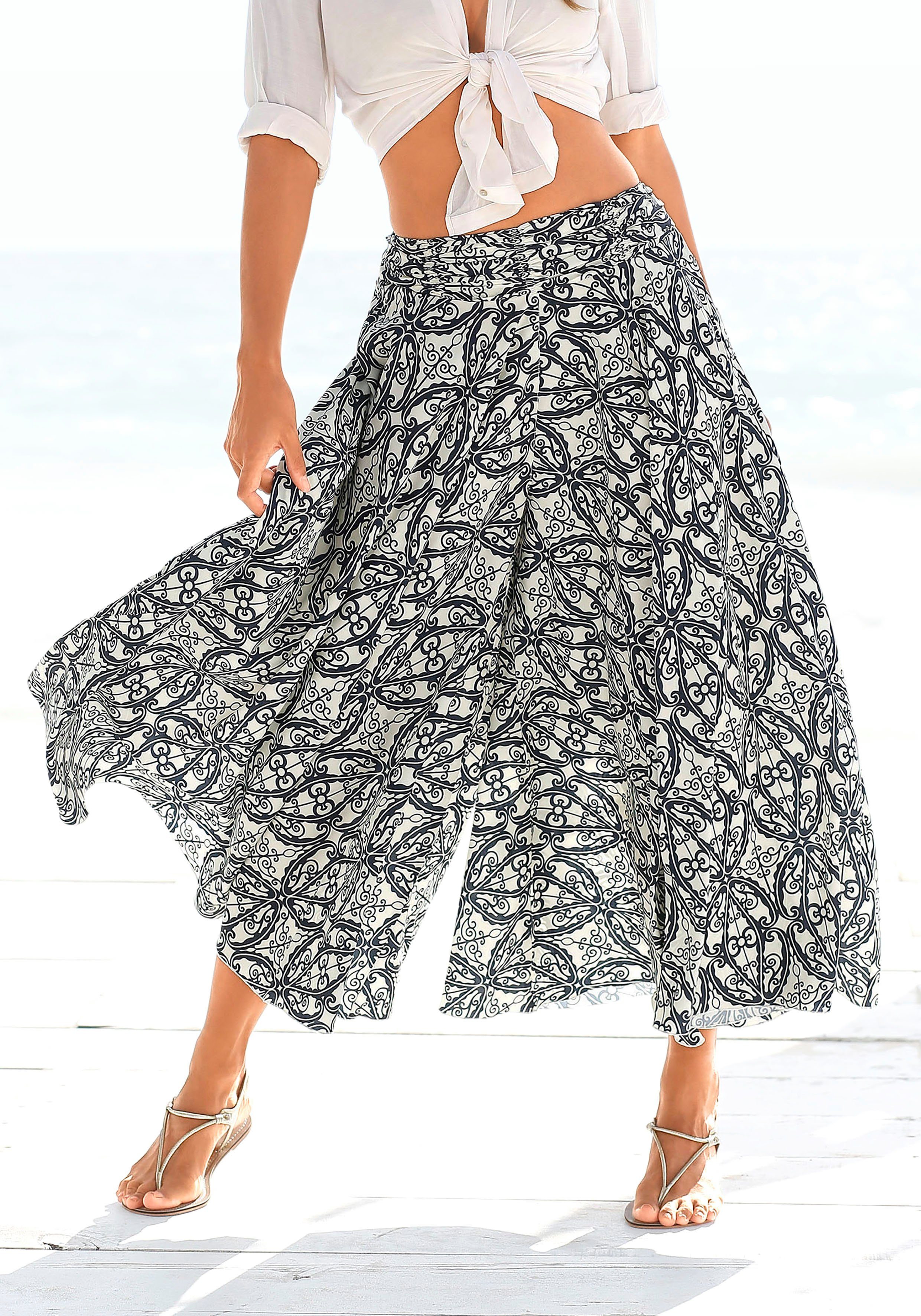 LASCANA Hosenrock mit Alloverdruck, Culotte, extraweites günstig online kaufen