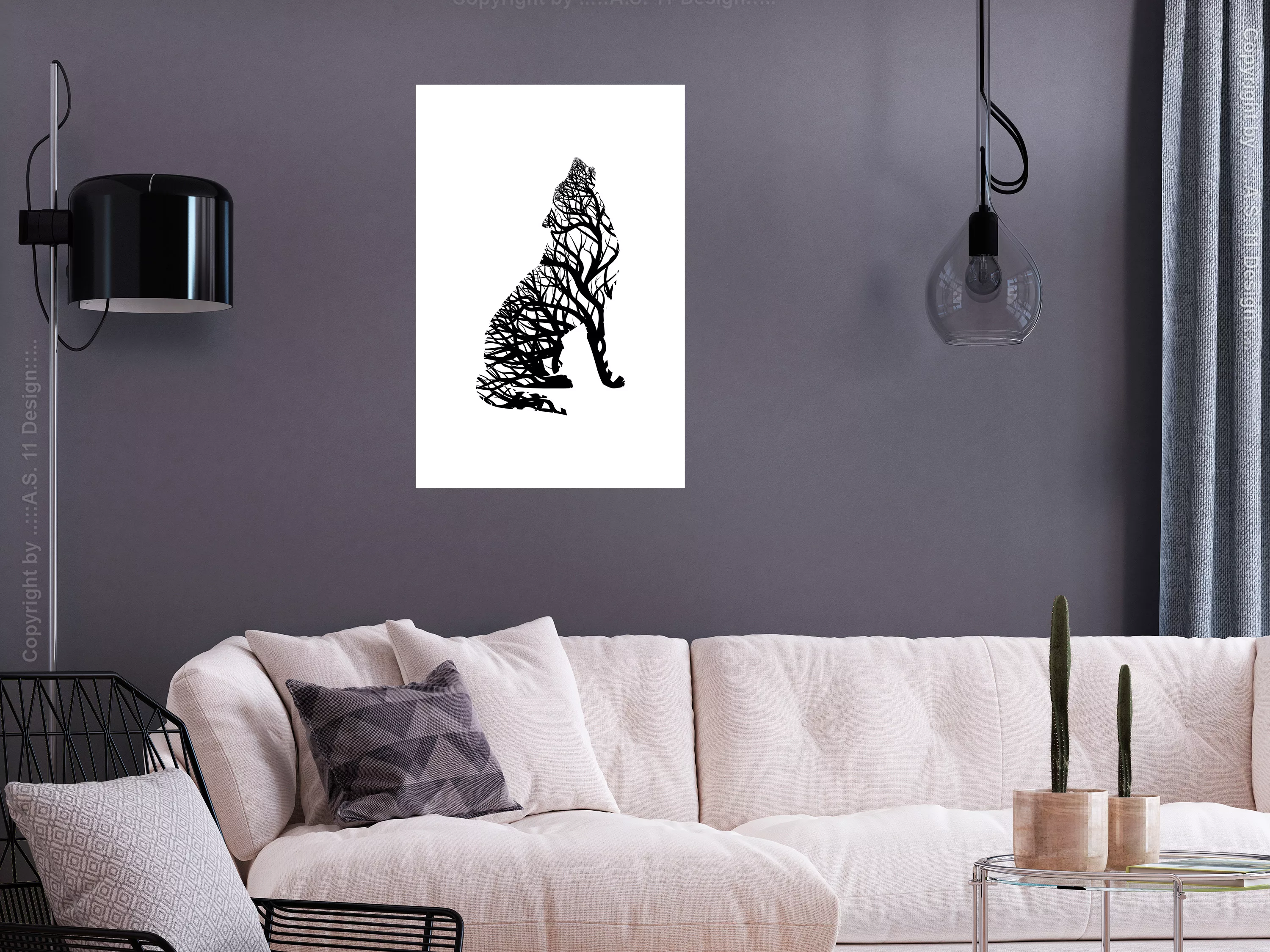 Wandbild - Wolf Trail (1 Part) Vertical günstig online kaufen