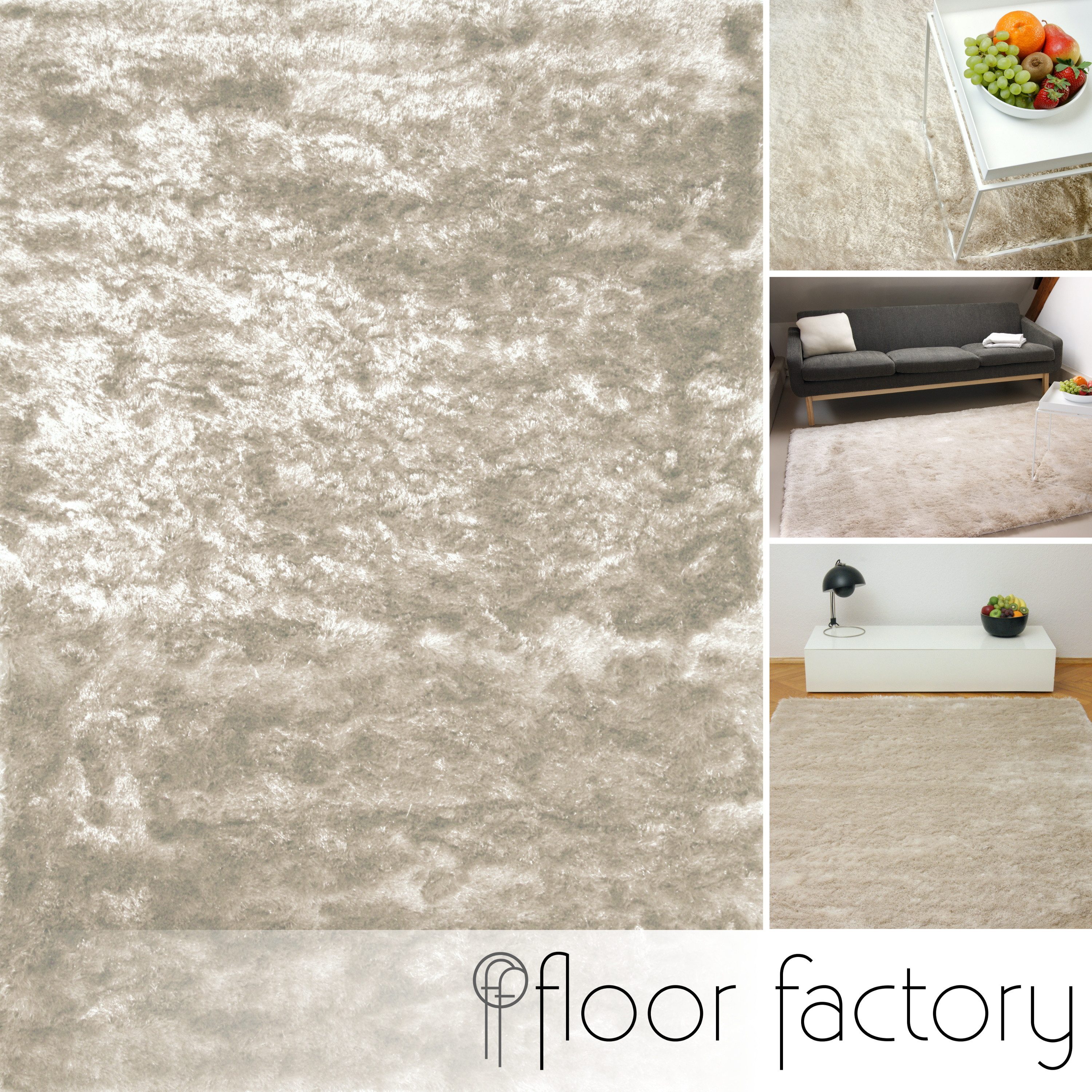 floor factory Hochflor-Teppich Satin, rechteckig, Höhe: günstig online kaufen
