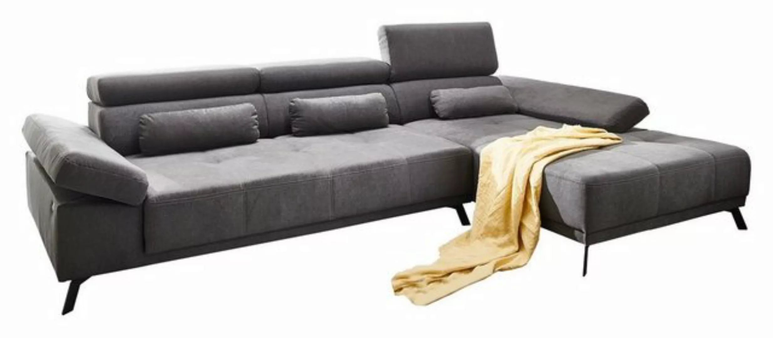 LIV'IN Sofa DENIA, Grau, Webstoff, elektrische Sitztiefenverstellung, BxHxT günstig online kaufen