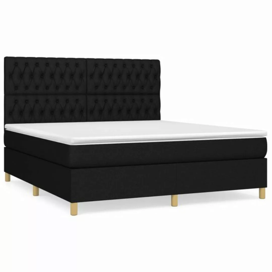 vidaXL Boxspringbett Boxspringbett mit Matratze Hellgrau 180x200 cm Stoff B günstig online kaufen