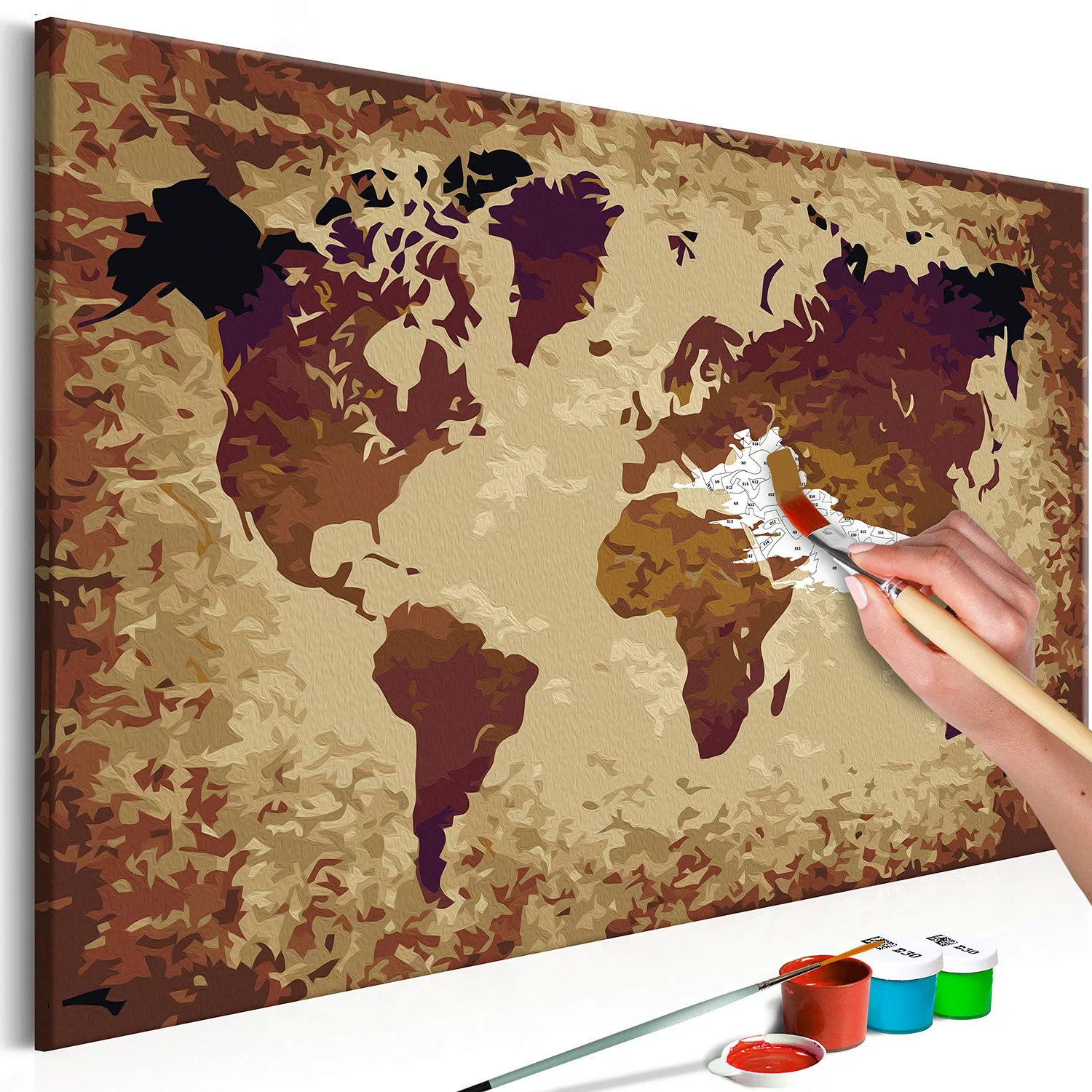 home24 Malen nach Zahlen - Weltkarte III günstig online kaufen